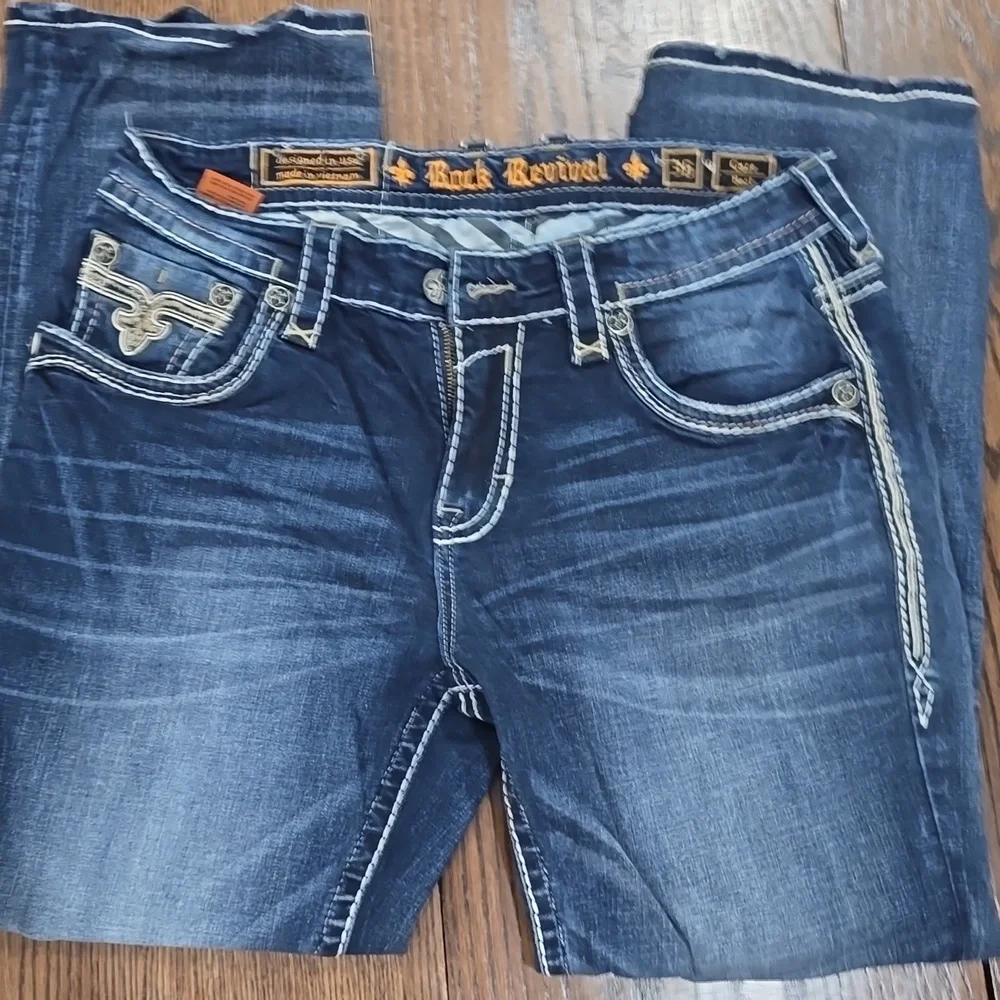 Rock Revival Men's Blue Jeans - Picture 3 of 3